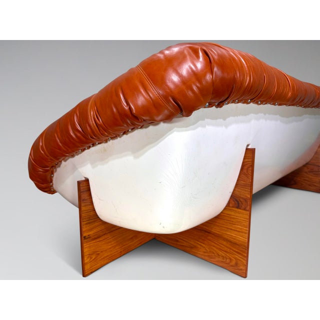 Restored Percival Lafer Mp-61 Leather and Rosewood Sofa For Sale - Image 9 of 11