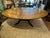 Traditional Maitland Smith Round Tooled Leather & Mahogany Extension Dining Center Table For Sale - Image 3 of 17