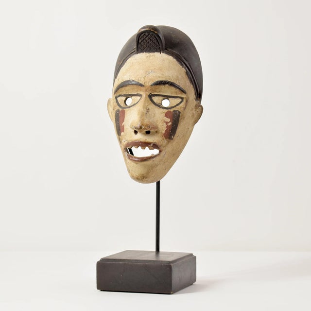 Early 20th Century Kongo Pigmented Mask on Custom Stand For Sale - Image 4 of 7