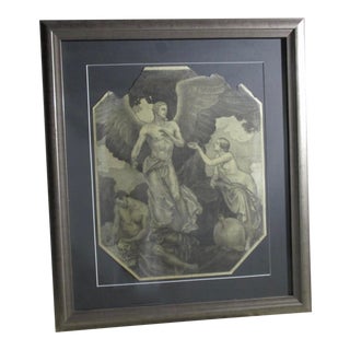 1920s Dunbar Dyson Beck Pencil Drawing for Allegory of Charity Painting For Sale