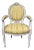 Classic French Louis XVI Fauteuil Arm Chair For Sale