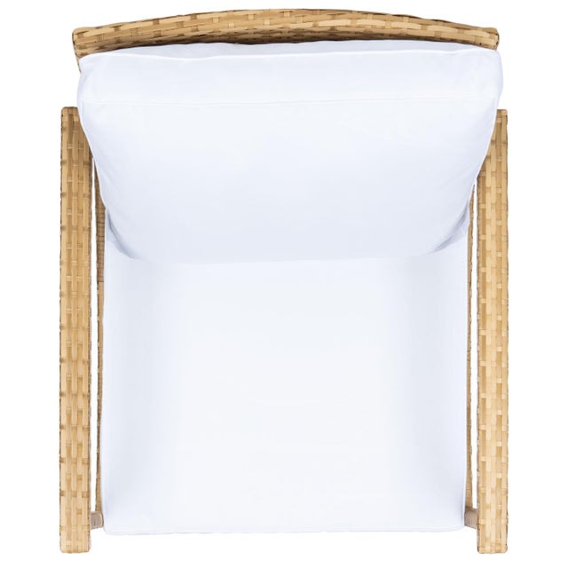 Daire Rocking Chair, Natural/White Cushion For Sale In Philadelphia - Image 6 of 11