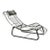 Vintage Le Corbusier Style Mid Century Modern Chrome Chaise Lounge Chair, Italy For Sale