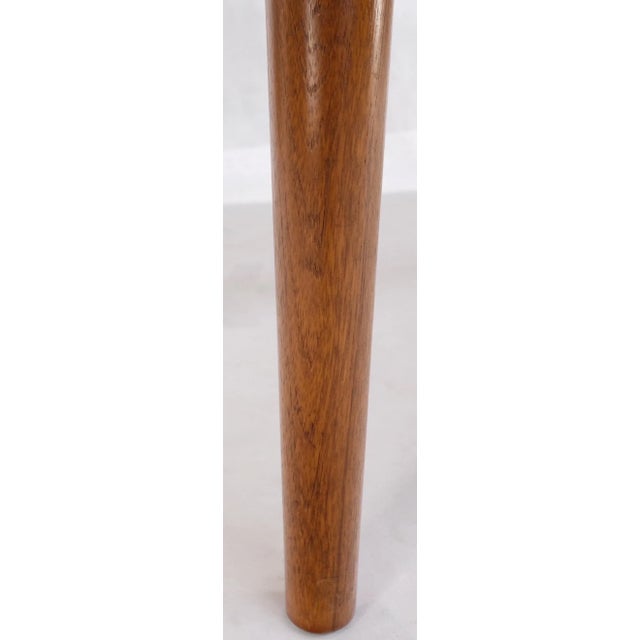 Danish Teak Rounded Corners Rectangle Dining Table One Hide Away Board Leaf For Sale - Image 6 of 13