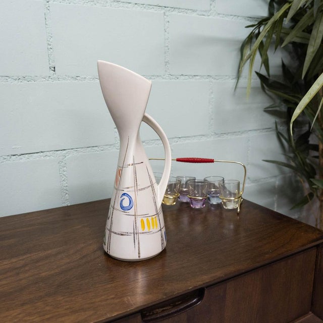 Mid-Century Modern Mid-Century Swirl Vase with Geometric Decor from Dümler & Breiden, 1960s For Sale - Image 3 of 13