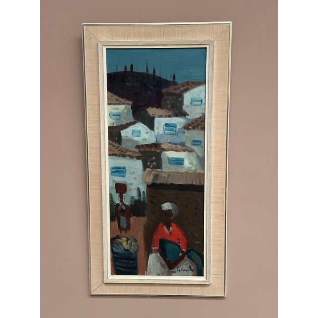 Tage Gavik, Street Vendor in Turkey, 1950s, Oil on Canvas, Framed For Sale - Image 12 of 17