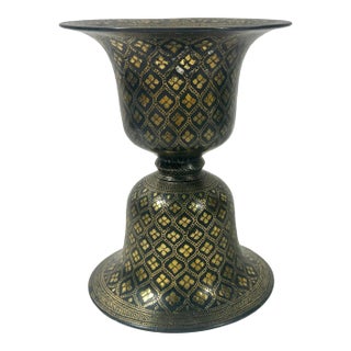 Large 19th C. Bidri-Ware Spittoon For Sale