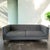 Gray Modern Grey Tufted Sofa With Acrylic Legs – For Sale - Image 8 of 10