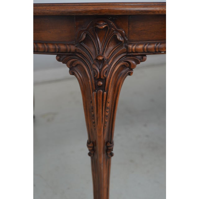 Karges Burl Walnut Georgian Style Dining Table For Sale - Image 16 of 18