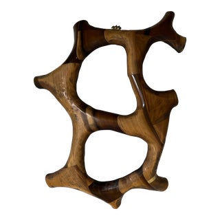 Vintage Wall Art Wood Sculpture For Sale