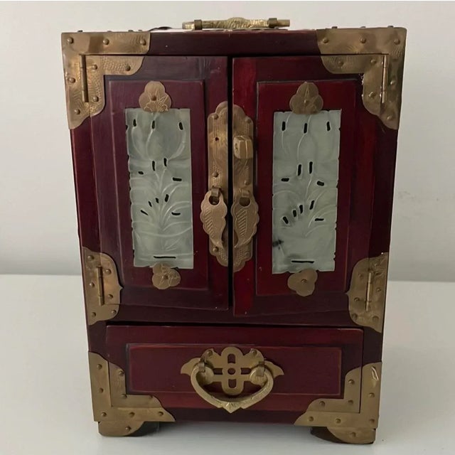 Vintage Chinese Rosewood Jewelry Box For Sale - Image 13 of 13