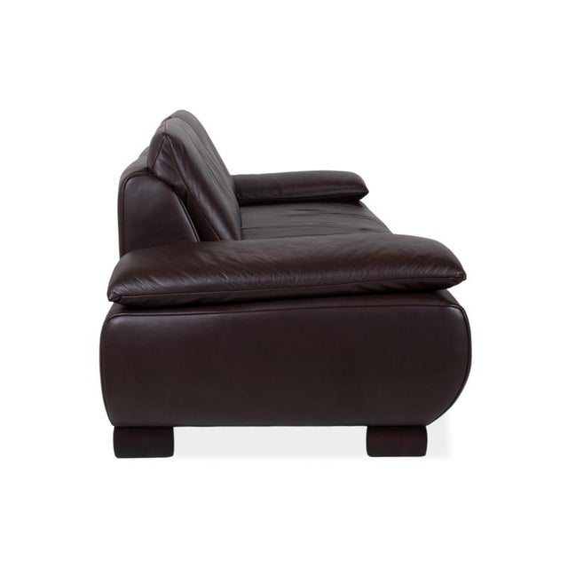 Leather Two-Seater Dark Brown Volare Sofa with Manual Function from Koinor For Sale - Image 13 of 16