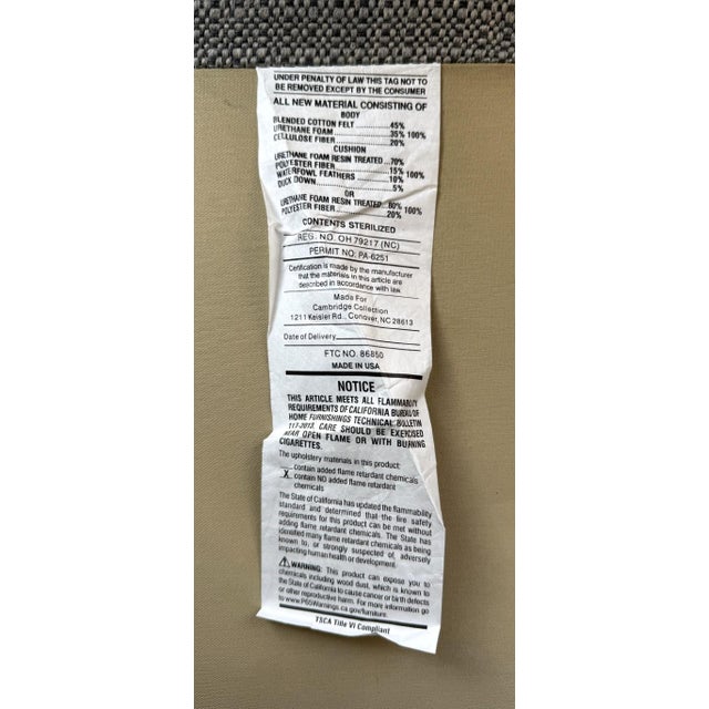 Arhaus Upholstered Gray-Blue Three-Seat Sofa With Rolled Arms For Sale - Image 15 of 16