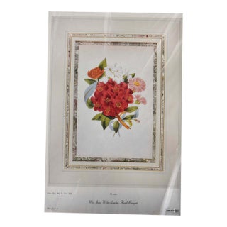 Mrs. Jane Webb-Loudon Floral Bouquet Lithoprint Reproduction For Sale