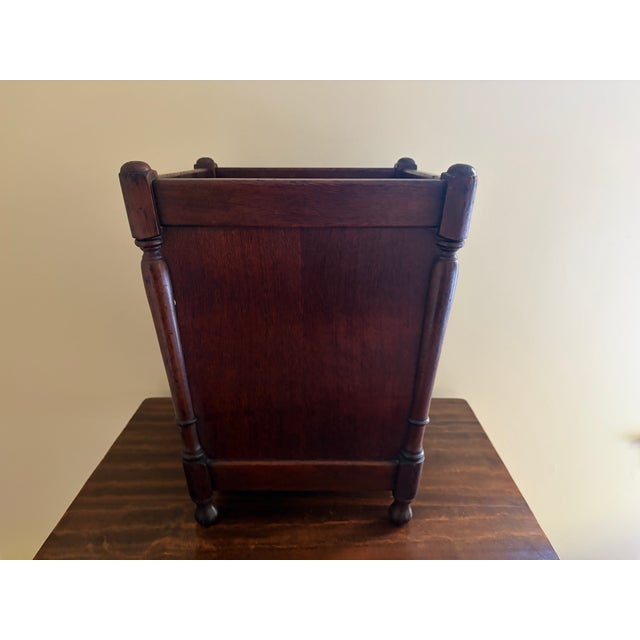 Mid 20th Century English Country Style Mahogany Planter or Wastebasket For Sale - Image 9 of 9