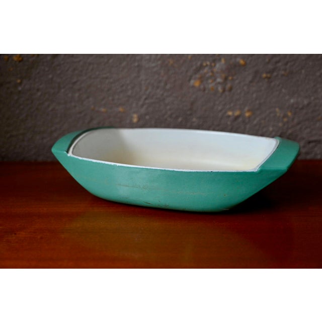 Almond Green Cast Iron Dish by Raymond Loewy for Le Creuset, 1950s For Sale - Image 10 of 10
