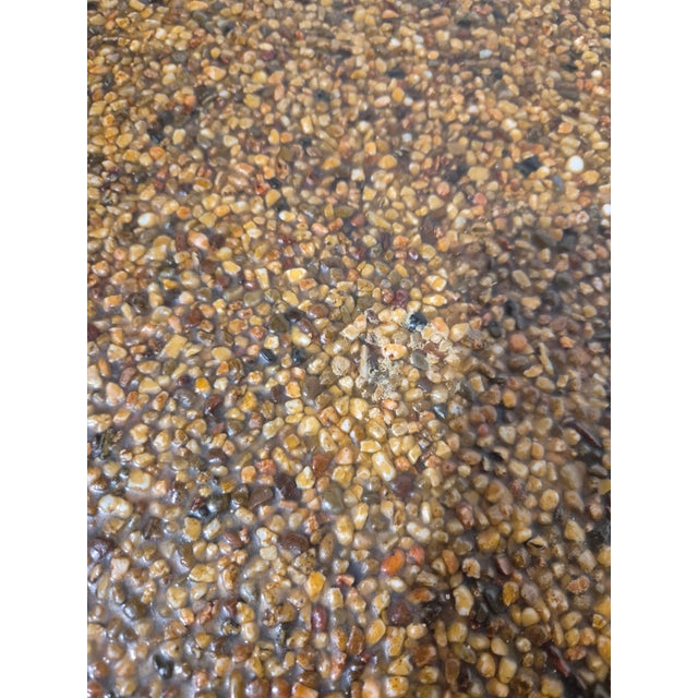 Wood Japandi Style Oak and Pebble Coffee Table, 1980s For Sale - Image 7 of 12