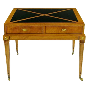 Renzo Rutili Walnut & Leather End Table for Johnson Furniture