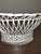 Vintage Circular White Wireware Cachepot For Sale - Image 4 of 5
