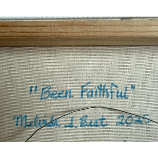 Modern Abstract Folk Art Floral Acrylic Painting, “Been Faithful,” Framed, Signed, Dated For Sale In Memphis - Image 6 of 7