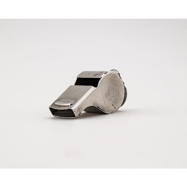German Metal Whistle with Wooden Pea Leather Cord and Metal Chain, 1940s, Set of 3 For Sale - Image 6 of 18