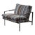 1970s Milo Baughman for Thayer Coggin Chrome Flat Bar Lounge Chair For Sale