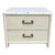 1960's White Faux Bamboo 2-Drawer Nightstand For Sale