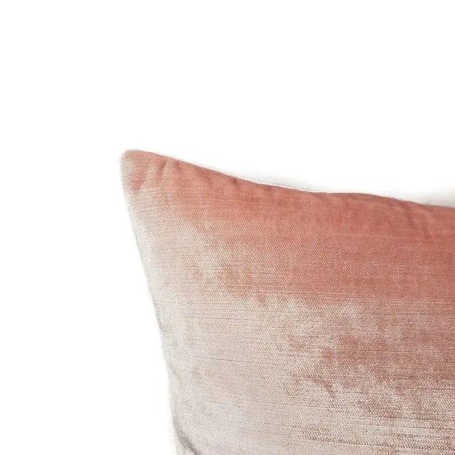 Contemporary Trend Fabrics Cherry Blossom Shiny Velvet Pillow Cover For Sale - Image 3 of 8