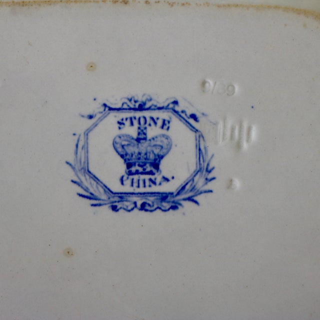 Early 19th Century Hicks, Meigh & Johnson Ironstone Platter "Flying Bird" Pattern With Handcrafted Stand For Sale - Image 14 of 15