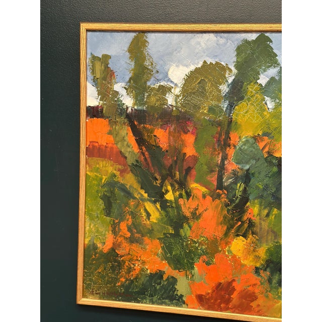 Stig Hallblom, Autumn Landscape, 1950s, Oil Painting on Canvas, Framed For Sale - Image 4 of 18