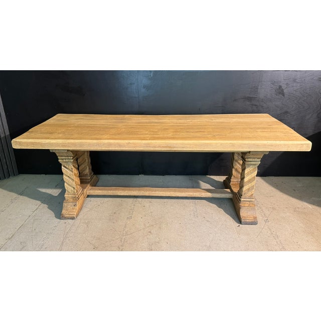 French Oak Farmhouse Dining Table, 1920s For Sale - Image 4 of 15