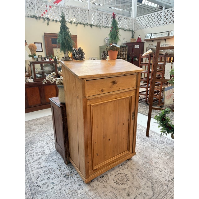Farmhouse Antique English Pine Cabinet For Sale - Image 3 of 9