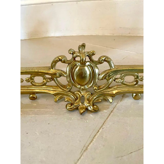 French Ornate Gilded Brass Extending Fender For Sale - Image 3 of 6