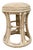 Vintage Lightwash Rattan Stool Woven Wicker Seat Coastal Hollywood Regency For Sale