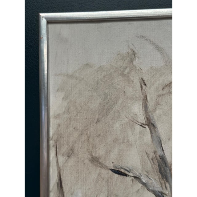 1980s Kj. Shemlot, Winter Trees, 1980, Oil Painting on Canvas, Framed For Sale - Image 5 of 14