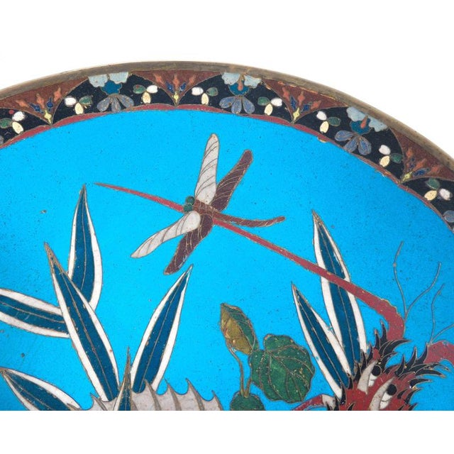 Meiji Cloisonné Enamel Plate, Japan For Sale - Image 5 of 18