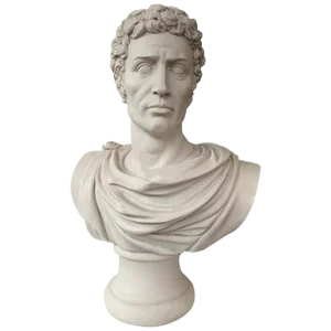 Julius Caesar Bust Sculpture, In Toga, 20th-Century