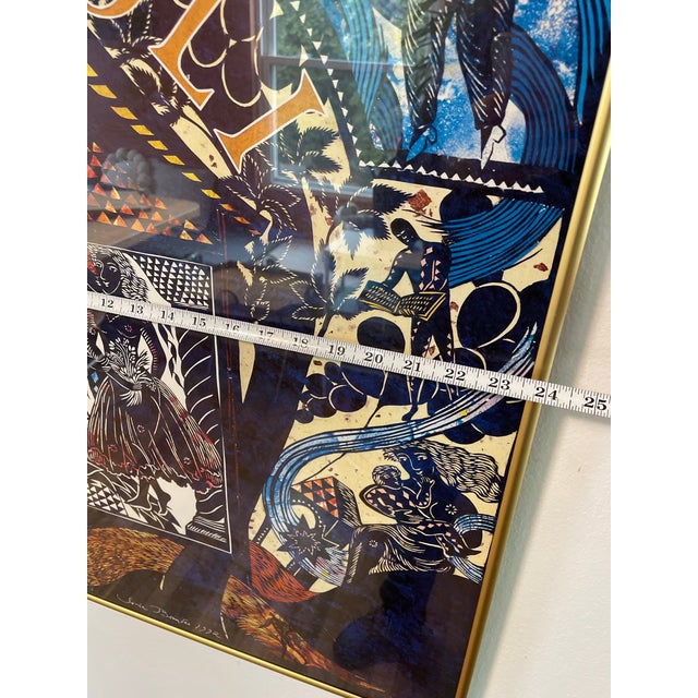 Paper Vintage 1992 Tivoli Gardens Poster by Sonja Brandes Copenhagen, Denmark 1992 For Sale - Image 7 of 9