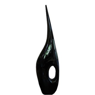 "Black Hole" Murano Glass Vase For Sale