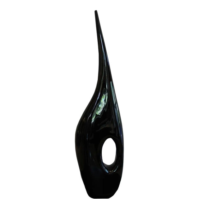 "Black Hole" Murano Glass Vase For Sale