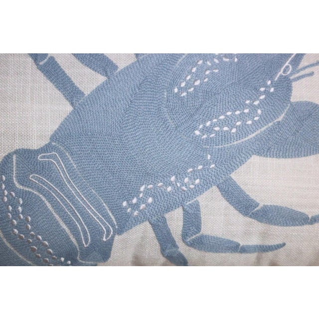 Early 21st Century Pair of Nautica Embroidered Lobster Lumbar Pillows For Sale - Image 5 of 7