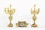 19th Century Onyx / Gilt Three Piece Clock Garniture - 3 Piece Set For Sale - Image 4 of 13