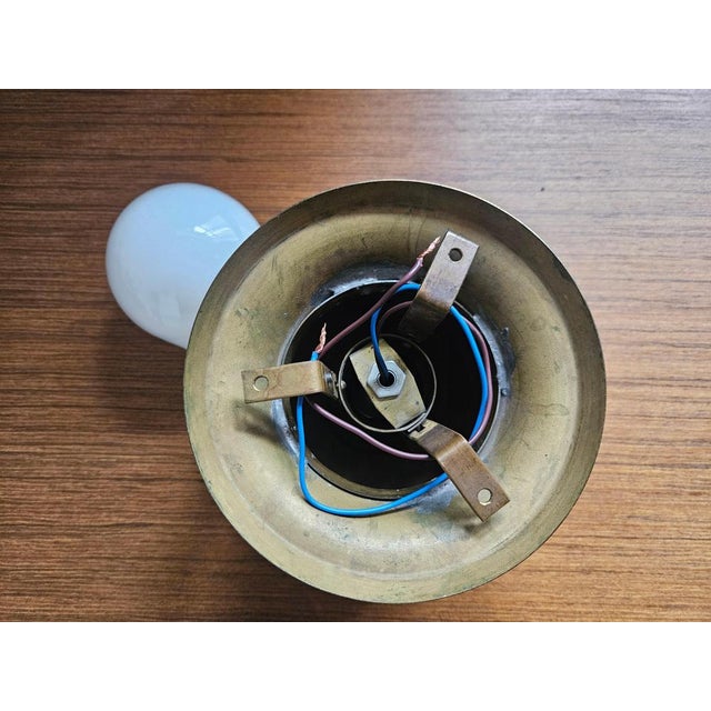 Mid-Century Brass Flush Mounts, Italy, 1970s, Set of 2 For Sale - Image 13 of 14