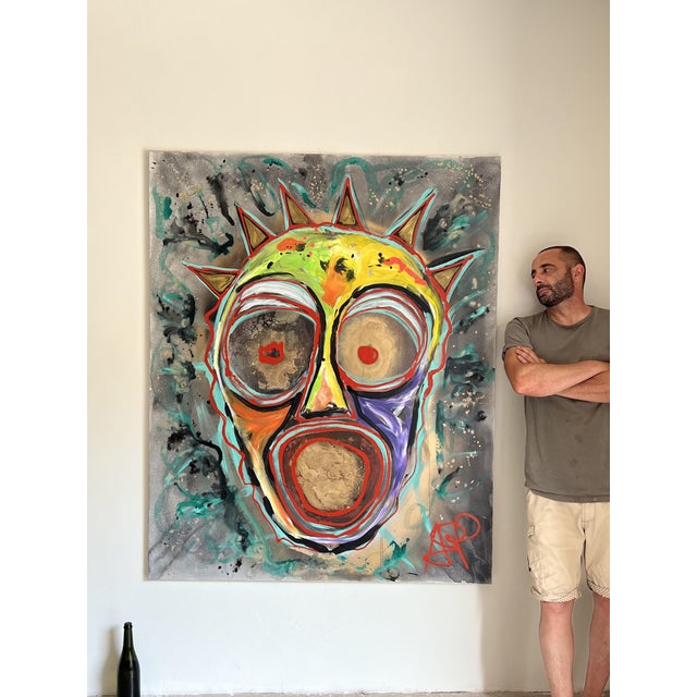 ArpVerdeacqua, Breaking Through the Other Side, 2022, Acrylic on Canvas For Sale - Image 6 of 8