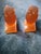 Gorgeous Pair of 1970 Westmoreland Satin Amber Glass Owl Figurines For Sale - Image 4 of 8