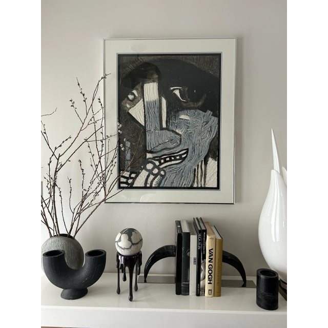 Late 20th Century Abstract Biomorphic Porcelain Sphere by Romilla Batra For Sale - Image 11 of 12