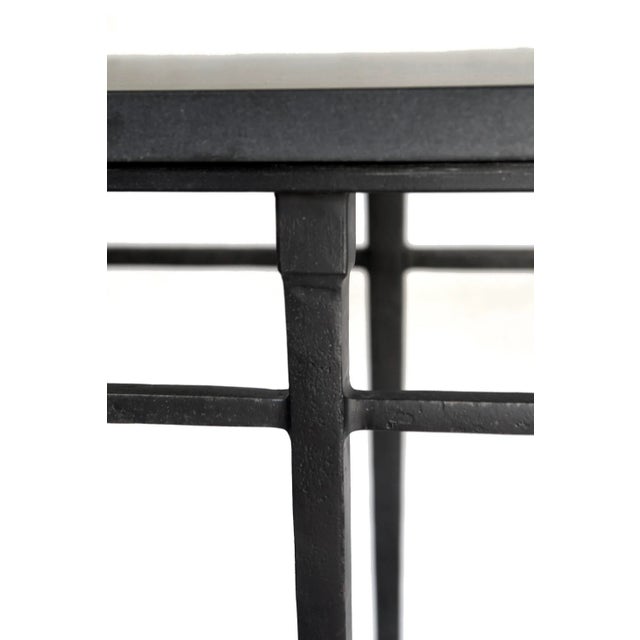 2000 - 2009 Holly Hunt; "Rue De Seine" Iron Console Table W/Stone Top For Sale - Image 5 of 5