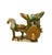 Journey back in time with the Ancient-Style Sancai Glaze Ceramic Horse and Carriage Figurine—a stunning representation of...