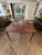 Wood 91” Custom Solid Alder Dining Table With Hand-Forged Iron Tapered Legs | Elegant Rustic European For Sale - Image 7 of 9