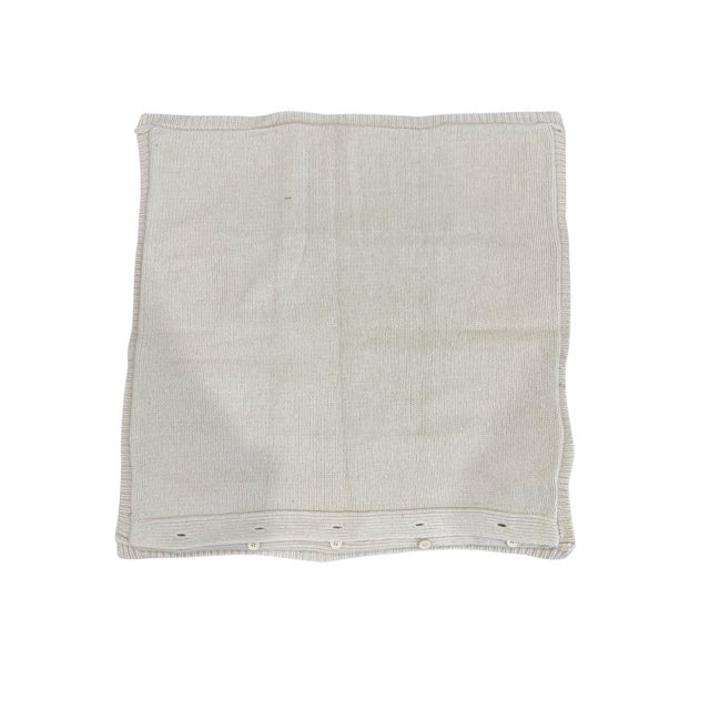 Ralph Lauren Home Pair of Ralph Lauren Home Wool Cable Knit Patchwork Euro Shams For Sale - Image 4 of 5